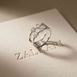 0.50 Ct Multi-Stone Open Gallery Moissanite Ring