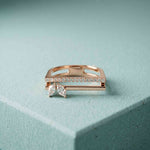 0.30 Ct Marquise Open Frame Moissanite Ring