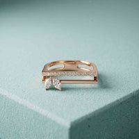 0.30 Ct Marquise Open Frame Moissanite Ring