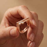 0.30 Ct Marquise Open Frame Moissanite Ring