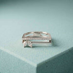 0.30 Ct Marquise Open Frame Moissanite Ring