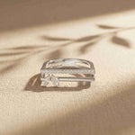 0.30 Ct Marquise Open Frame Moissanite Ring