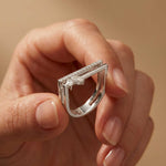 0.30 Ct Marquise Open Frame Moissanite Ring
