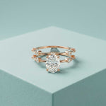 1.50 Ct Oval Split Band Moissanite Ring