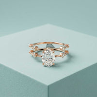 1.50 Ct Oval Split Band Moissanite Ring