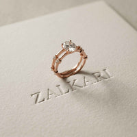 1.50 Ct Oval Split Band Moissanite Ring