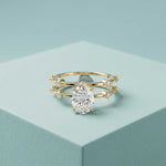 1.50 Ct Oval Split Band Moissanite Ring