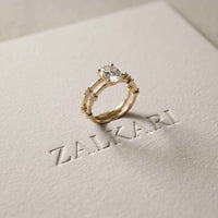 1.50 Ct Oval Split Band Moissanite Ring