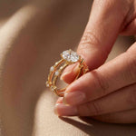 1.50 Ct Oval Split Band Moissanite Ring