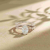 1.50 Ct Oval Split Band Moissanite Ring