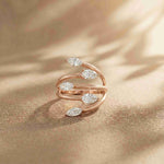 1.20 Ct Marquise Open Wrap Moissanite Ring