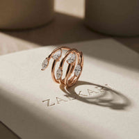 1.20 Ct Marquise Open Wrap Moissanite Ring