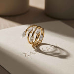 1.20 Ct Marquise Open Wrap Moissanite Ring