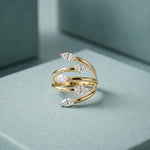 1.20 Ct Marquise Open Wrap Moissanite Ring