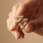 1.20 Ct Marquise Open Wrap Moissanite Ring