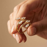 1.20 Ct Marquise Open Wrap Moissanite Ring