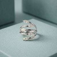 1.20 Ct Marquise Open Wrap Moissanite Ring