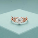 0.95 Ct Round Cut Nature-Inspired Moissanite Ring
