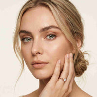 0.95 Ct Round Cut Nature-Inspired Moissanite Ring