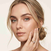 0.95 Ct Round Cut Nature-Inspired Moissanite Ring