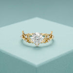 0.95 Ct Round Cut Nature-Inspired Moissanite Ring