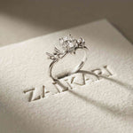0.95 Ct Round Cut Nature-Inspired Moissanite Ring