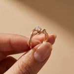 0.50 Ct Round Cut Moissanite Infinity Twist Ring