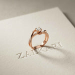 0.50 Ct Round Cut Moissanite Infinity Twist Ring