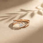 0.50 Ct Round Cut Moissanite Infinity Twist Ring