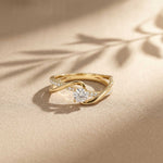 0.50 Ct Round Cut Moissanite Infinity Twist Ring