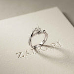 0.50 Ct Round Cut Moissanite Infinity Twist Ring