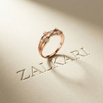 0.20 Ct Round Cut Moissanite Split Shank Ring