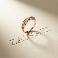 0.20 Ct Round Cut Moissanite Split Shank Ring