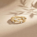 0.20 Ct Round Cut Moissanite Split Shank Ring