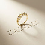 0.20 Ct Round Cut Moissanite Split Shank Ring