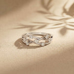 0.20 Ct Round Cut Moissanite Split Shank Ring
