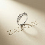 0.20 Ct Round Cut Moissanite Split Shank Ring