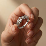 0.20 Ct Round Cut Moissanite Split Shank Ring