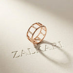 0.35 Ct Round Cut Moissanite Open Gallery Eternity Band Ring