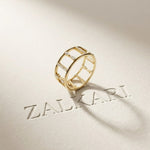 0.35 Ct Round Cut Moissanite Open Gallery Eternity Band Ring