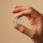 0.35 Ct Round Cut Moissanite Open Gallery Eternity Band Ring