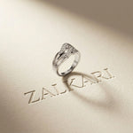 0.20 Ct Round Cut Moissanite Criss Cross Shank Ring