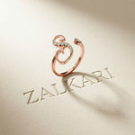 0.25 Ct Round Cut Moissanite S-Style Ring