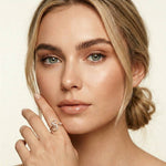0.25 Ct Round Cut Moissanite S-Style Ring