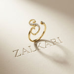 0.25 Ct Round Cut Moissanite S-Style Ring