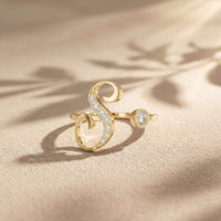 0.25 Ct Round Cut Moissanite S-Style Ring