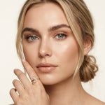 0.25 Ct Round Cut Moissanite S-Style Ring