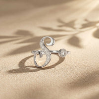 0.25 Ct Round Cut Moissanite S-Style Ring