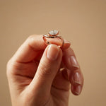 0.87 Ct Marquise Cut Moissanite Curved Shank Ring