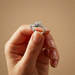 0.87 Ct Marquise Cut Moissanite Curved Shank Ring